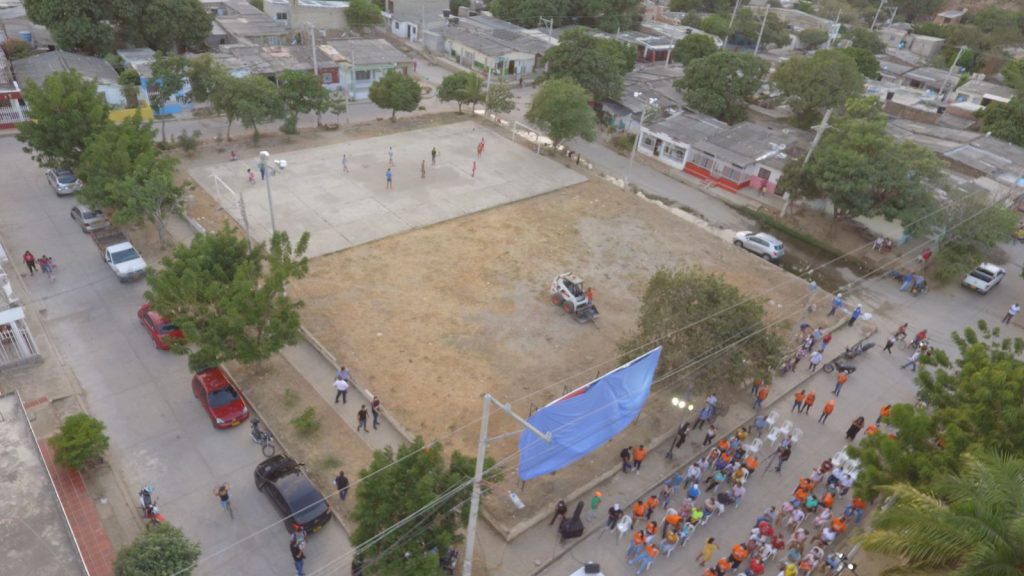Alcaldesa le dio inició a la construcción del nuevo parque del barrio María Eugenia