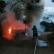 Buseta de servicio escolar se incendió en Carmen de Apicalá, Tolima