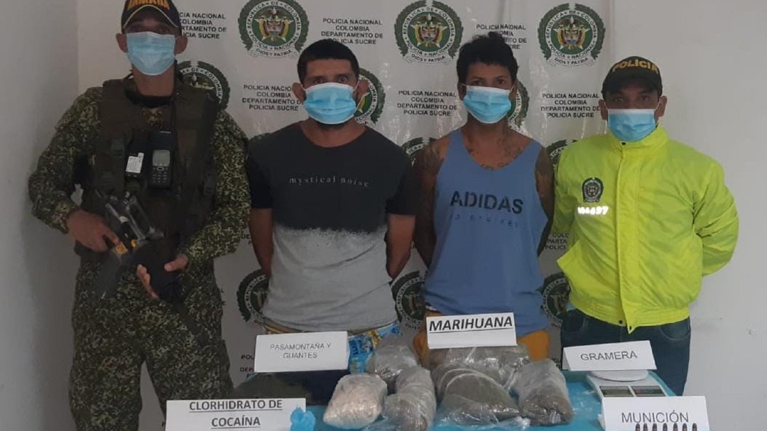 Capturan presuntos traficantes de droga del Clan del Golfo en San Pedro