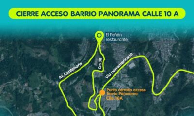 Durante un mes estará cerrado el acceso al barrio Panorama en Manizales