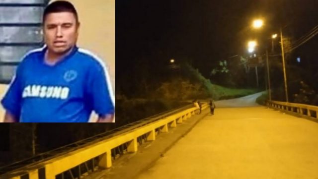 Oscar Salgado perdió la vida al caer del puente sobre el río Lejos de Pijao
