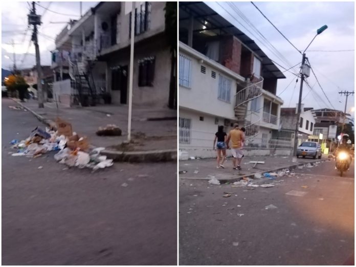 Quejas y malestar en Ulpiano Lloreda, las calles se llenaron de basura tras la fiesta