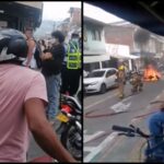 Quemó la moto para que los policías de tránsito no la inmovilizaran, en Yumbo
