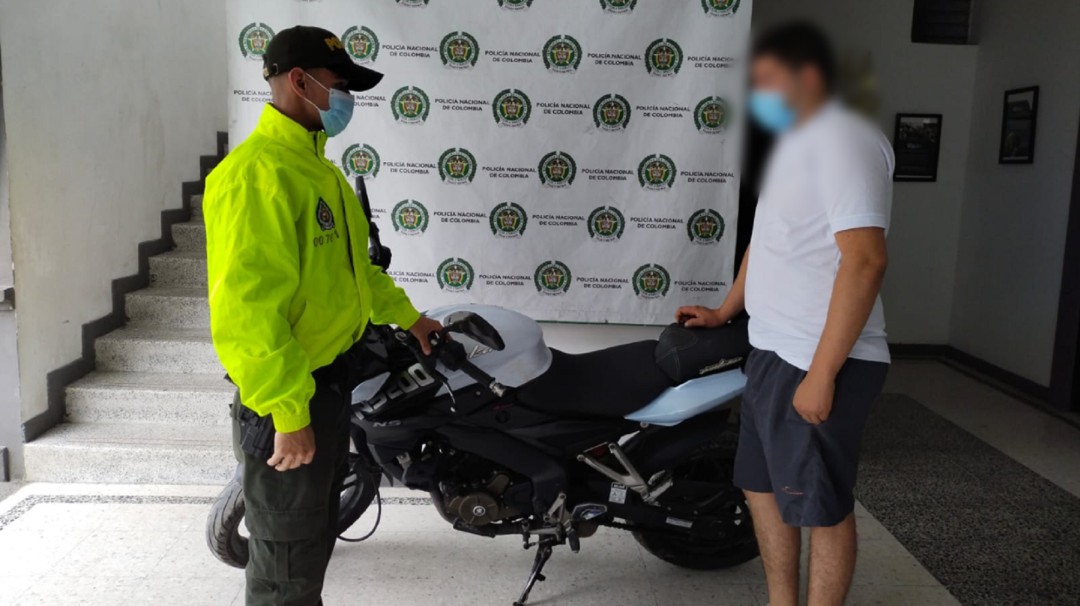 Recuperan en Villamaría una moto robada bajo la modalidad de halado