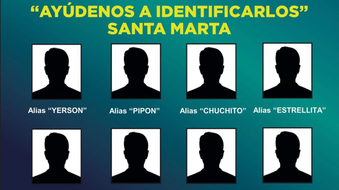 Santa Marta actualiza el cartel de los más buscados y anuncia recompensas