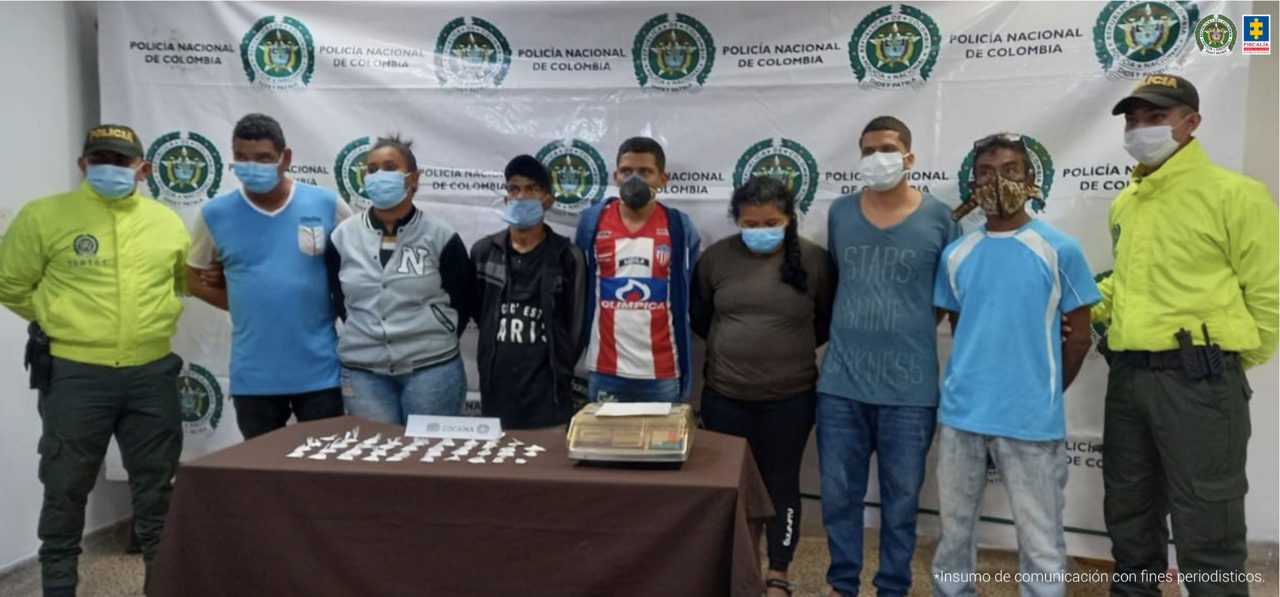 Seccional Atlántico desarticuló el grupo delincuencial El combo de Santo Domingo, dedicados al tráfico de estupefacientes