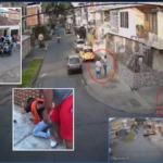 Una cámara lo grabó robando a una mujer, lo atraparon y fue linchado por la comunidad, en Aranjuez