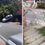 bajó el carro por un callejón