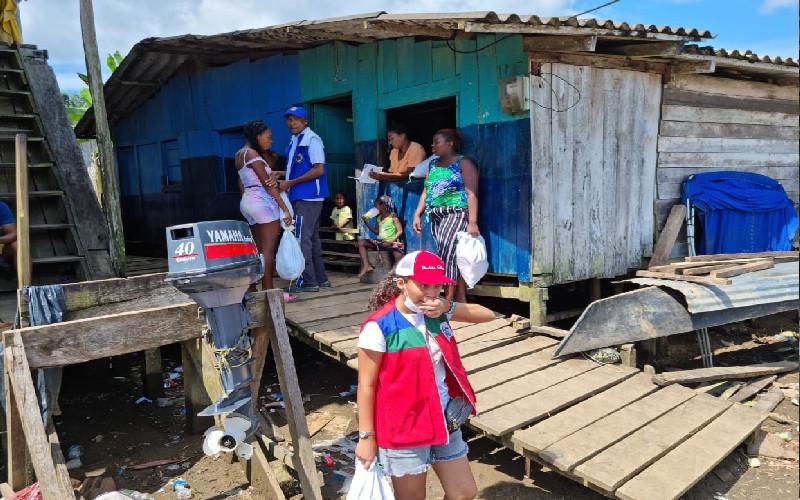 350 hogares de Bahía Solano, en el departamento del Chocó, recibieron donaciones gestionadas por Prosperidad Social.