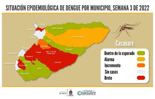 Aumentan los contagios de dengue en Casanare