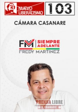 Candidato a la Cámara por el Nuevo Liberalismo Fredy Martínez positivo para Covid-19