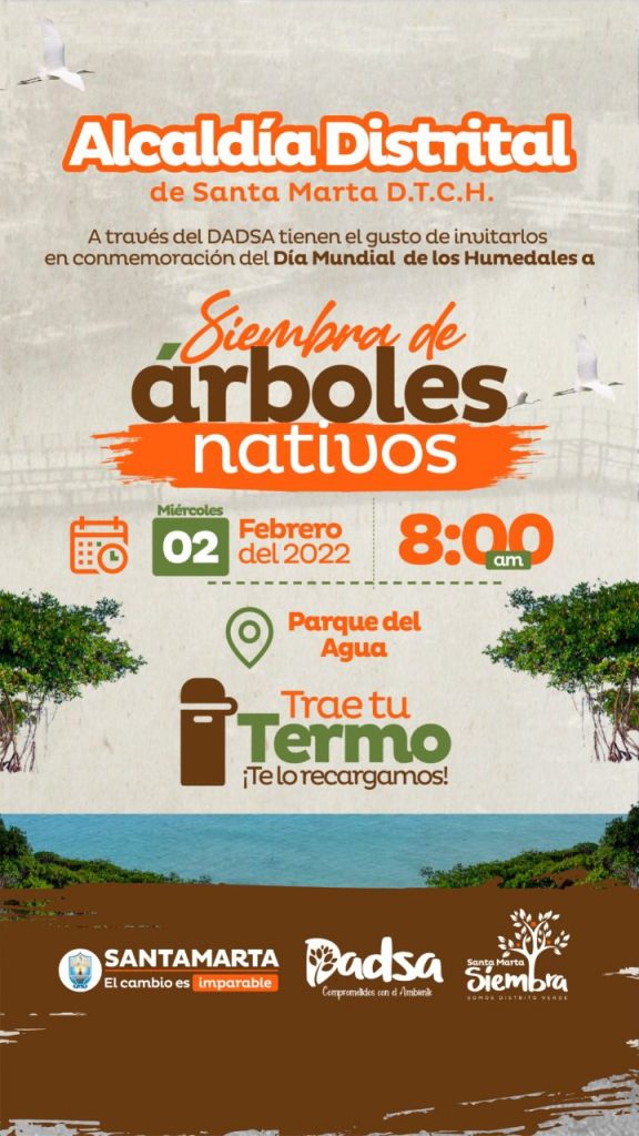 Con siembra de árboles se conmemorará el ‘Día mundial de los humedales’ en Santa Marta