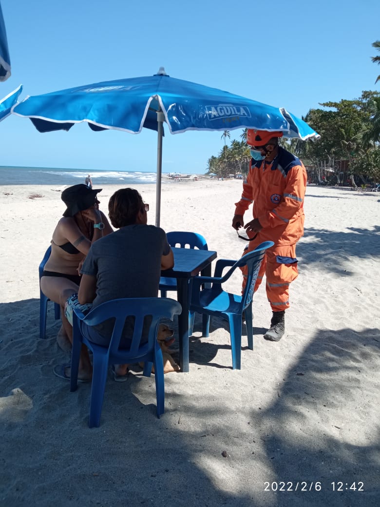 Defensa Civil trabaja en prevención en playas de Santa marta