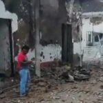 Destrucción miedo y heridos dejó la motobomba activada este lunes junto a la Estación de Policía en Caloto, Cauca