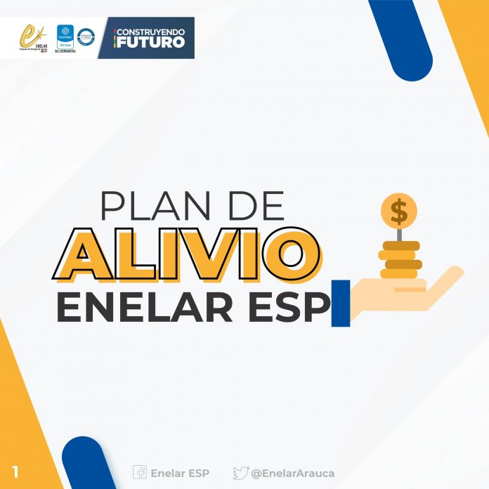 Facilidades de pago y descuentos de hasta el 100% de los intereses moratorios para usuarios de ENELAR ESP que accedan al nuevo Plan de Alivio