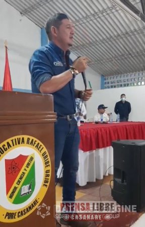 Gobernador Salomón Sanabria escuchó la comunidad educativa del colegio Rafael Uribe de Pore