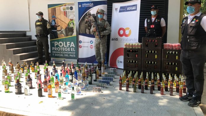 Incautan cerveza, licores y cigarrillos de contrabando en Arauca