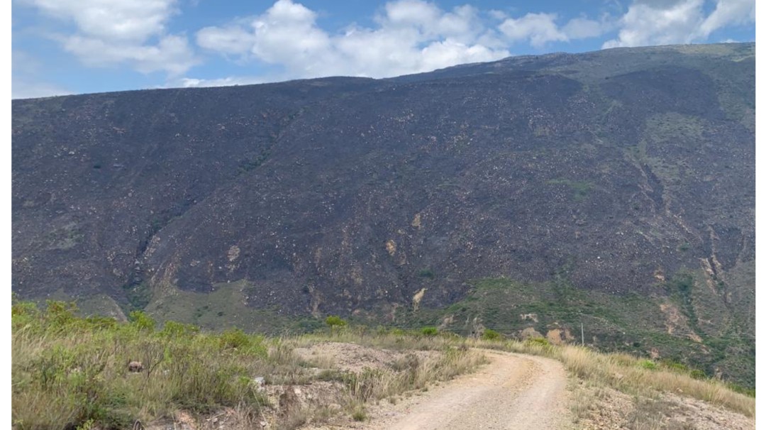 Incendio en Boyacá afectó al menos 150 hectáreas de zona vegetal