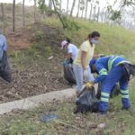 Jornada de Aseo en zonas verdes y públicas en El Crucero ha sido un éxito