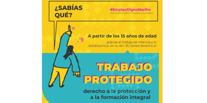 Promueven derechos laborales de adolescentes de Nariño