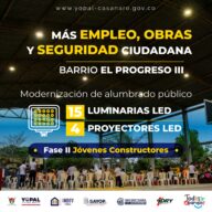 SAYOP mejora iluminación en cancha cubierta de la comunidad de El Progreso III