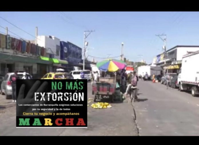 extorsiones a comerciantes en Barranquilla