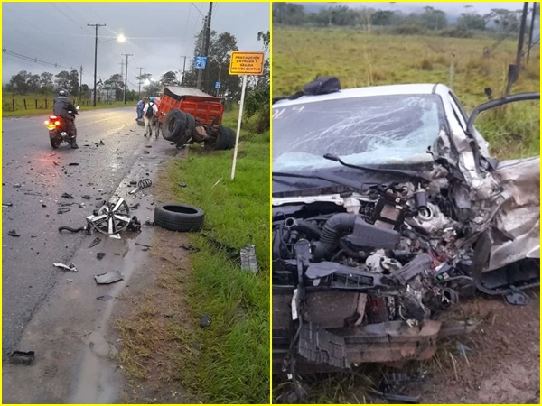 Un espectacular accidente entre un camión y un automóvil dejó varios heridos en la vía Cali-Jamundí