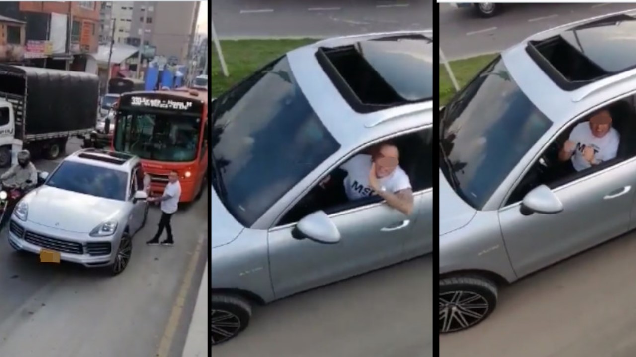 VIDEO. “Saludos a los pobres, arrastrados”, hombre en Porsche despierta indignación