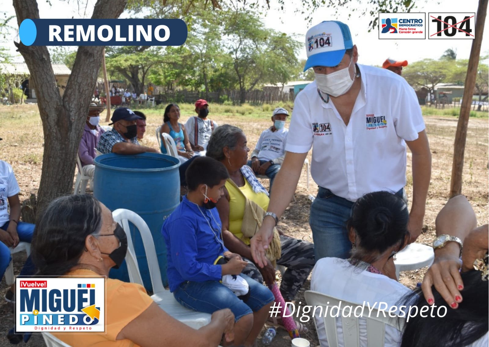 “¡Vamos a ganar!”: Miguel Pinedo recibe apoyo masivo en Sitionuevo, Remolino y Guáimaro en Salamina
