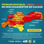 10 municipios de Caldas están en alerta roja por la temporada de lluvias
