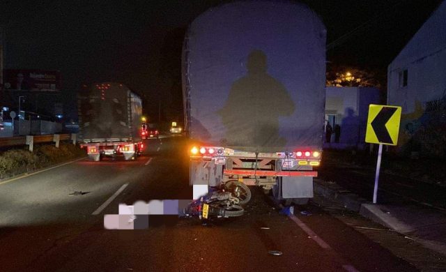 Alirio Aguilar falleció al colisionar su motocicleta con la parte trasera de un camión