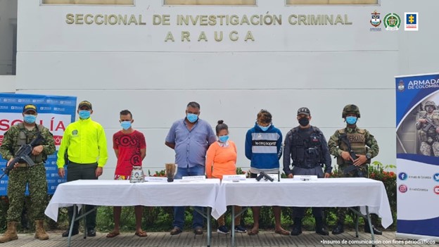Aseguradas cuatro personas por presunto tráfico de estupefacientes en el municipio de Arauca