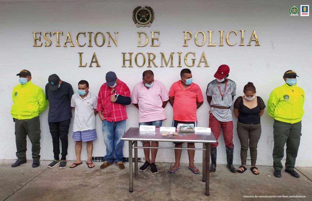 Asegurados presuntos integrantes de Los Centrales por venta de estupefacientes en dos municipios de Putumayo