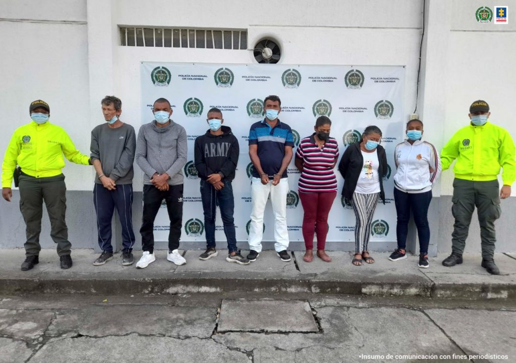 Asegurados siete presuntos integrantes de ‘La Resistencia’, presuntamente, implicados en tráfico de estupefacientes en el Valle del Cauca