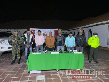 Capturados seis presuntos sicarios de las disidencias de las FARC