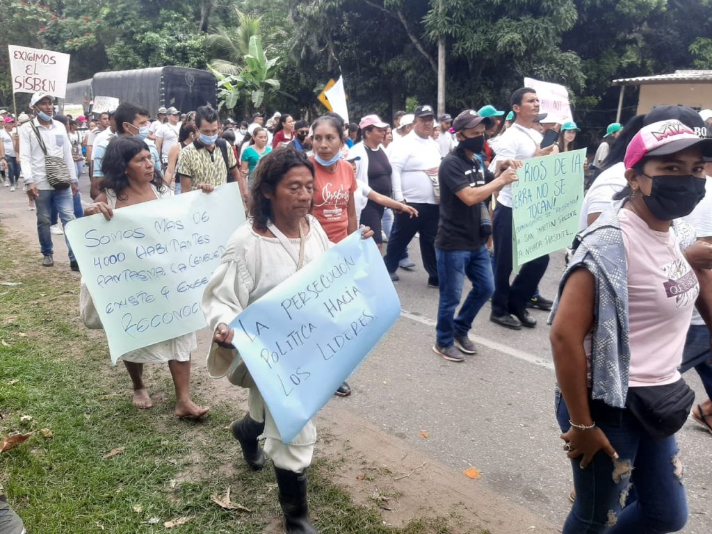 Comunidad de Guachaca sale a protestar por agua, colegios y falsos positivos