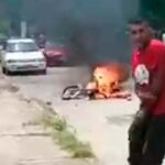 Comunidad de chaparral quemo moto