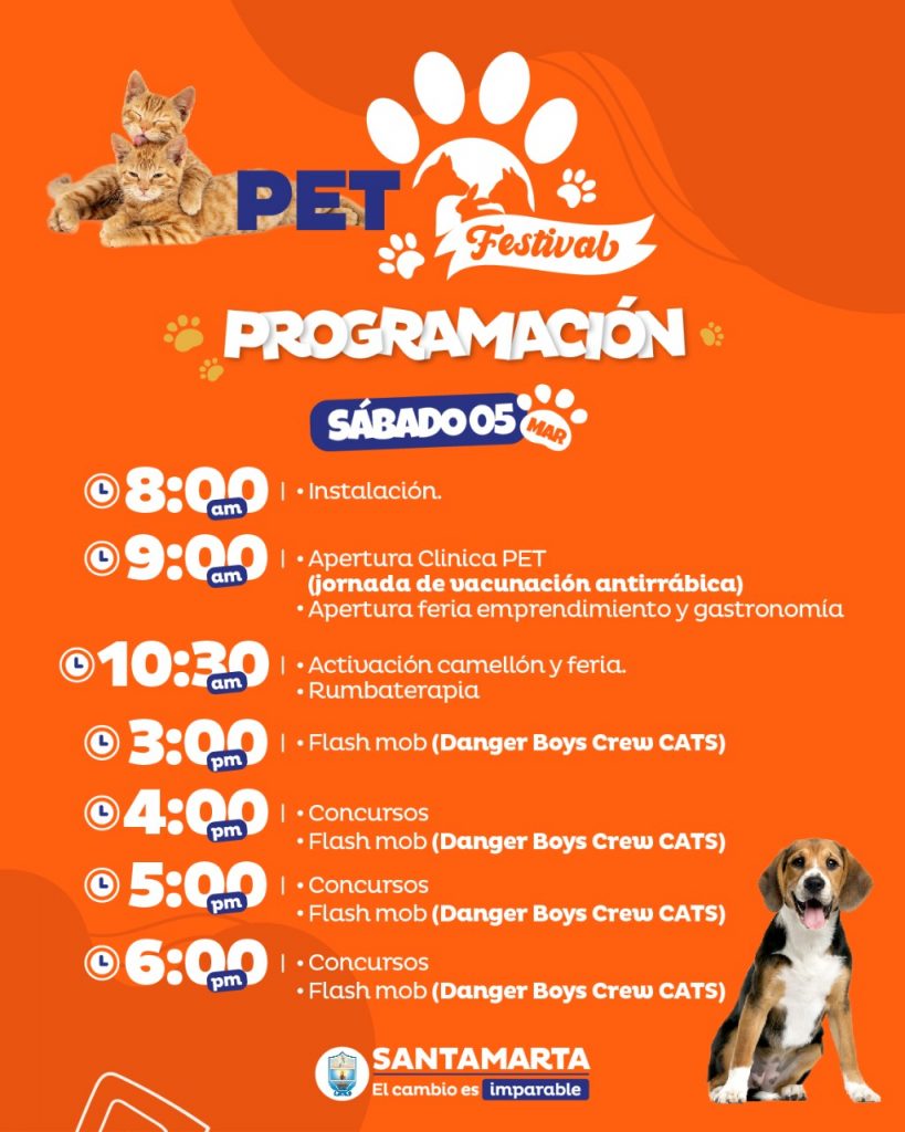 Conozca la programación del primer Pet Festival que se realizará en el Camellón de la Bahía