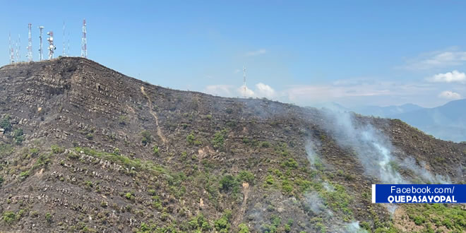 Continúan labores de mitigación de incendio en el cerro el Venado en Yopal