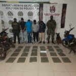 Cuatro hombres fueron capturados transportando 13 kilos de marihuana