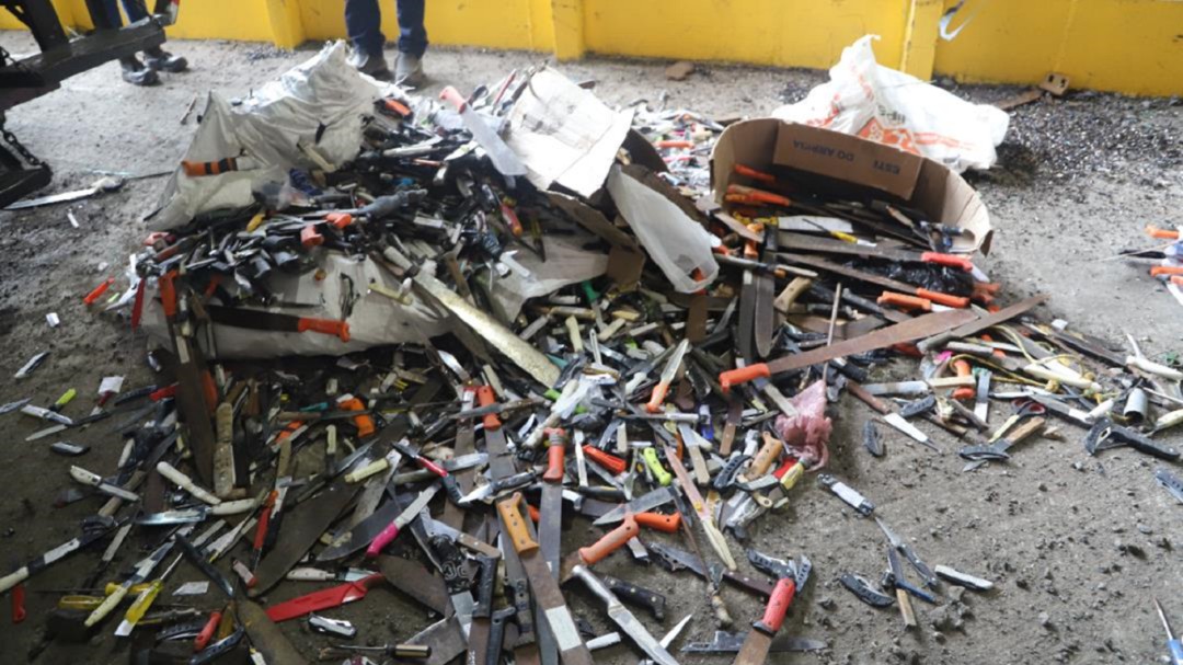 Destruídas 6.800 armas blancas en Manizales