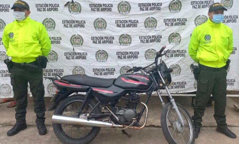 Dos motocicletas recuperadas en Casanare