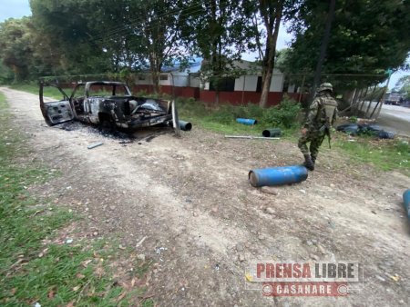 ELN atacó con cilindros bomba guarnición militar en el casco urbano de Fortul