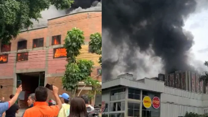 Incendio en el Centro