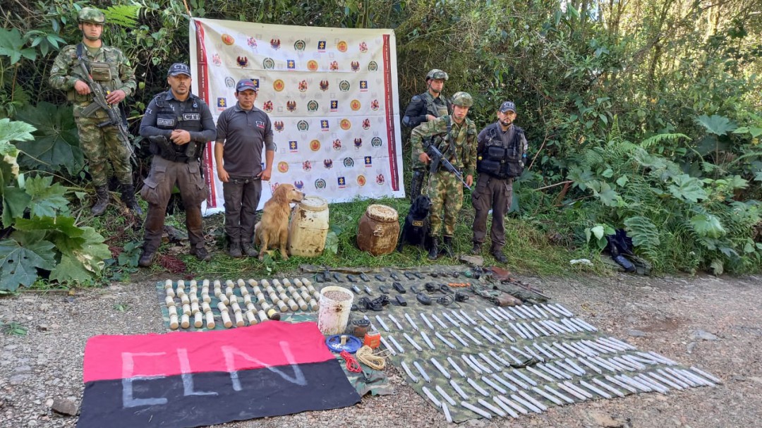 Ejército de Caldas ubicó deposito ilegal del ELN en Antioquia