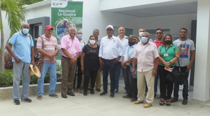 Con presencia del alcalde de Dibulla, Marlon Amaya Mejía se inauguró las oficinas del ICA en Dibulla.