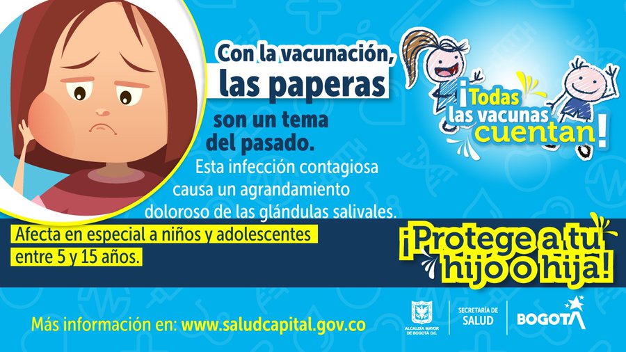 En Bogotá hay disponibilidad de vacunas contra las paperas, te contamos dónde
