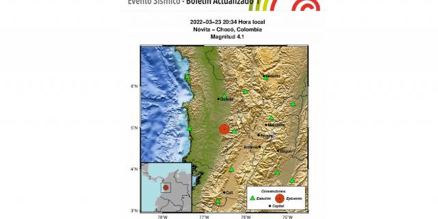 Temblor en el Pacífico Colombiano