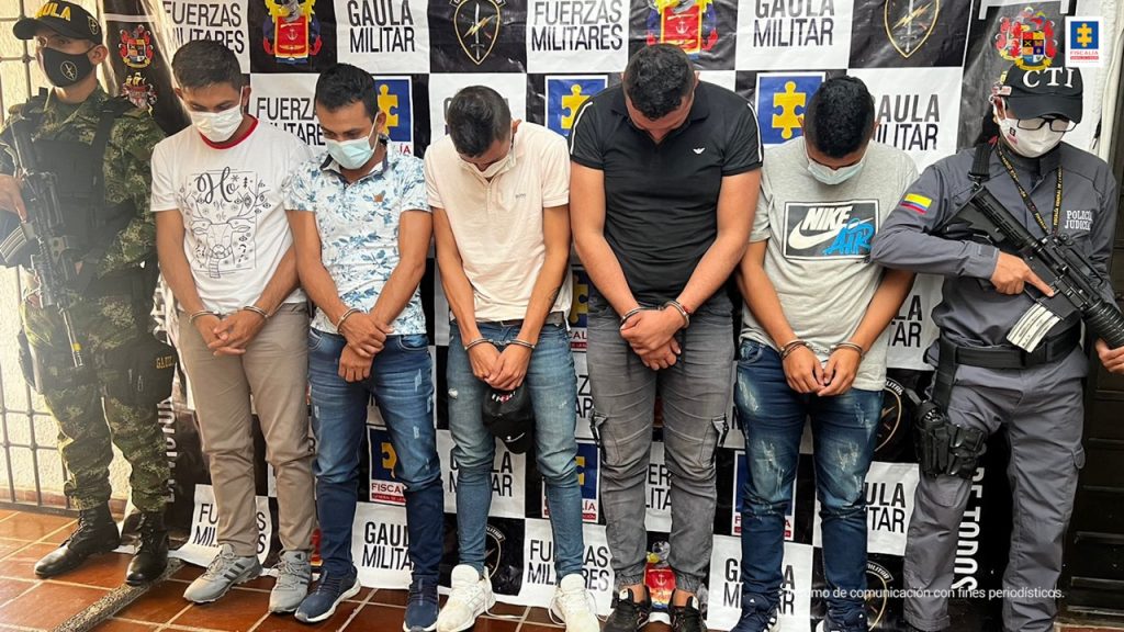 Envían a la cárcel a cinco presuntos integrantes del grupo armado residual 41 por el secuestro  de un ganadero en el Cesar