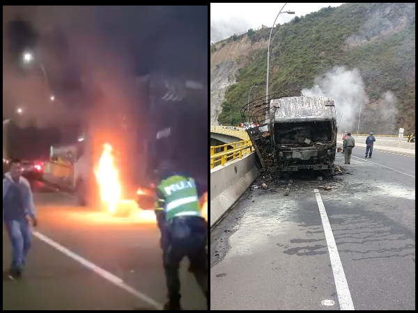 Falla en sus frenos habría ocasionado incineración de camión que se movilizaba entre Nariño y el Valle del Cauca